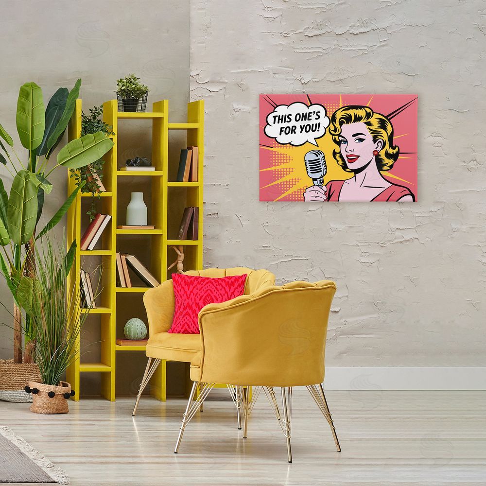 Andreas Magnusson This One's For You Stretched Canvas Wall Art in Room