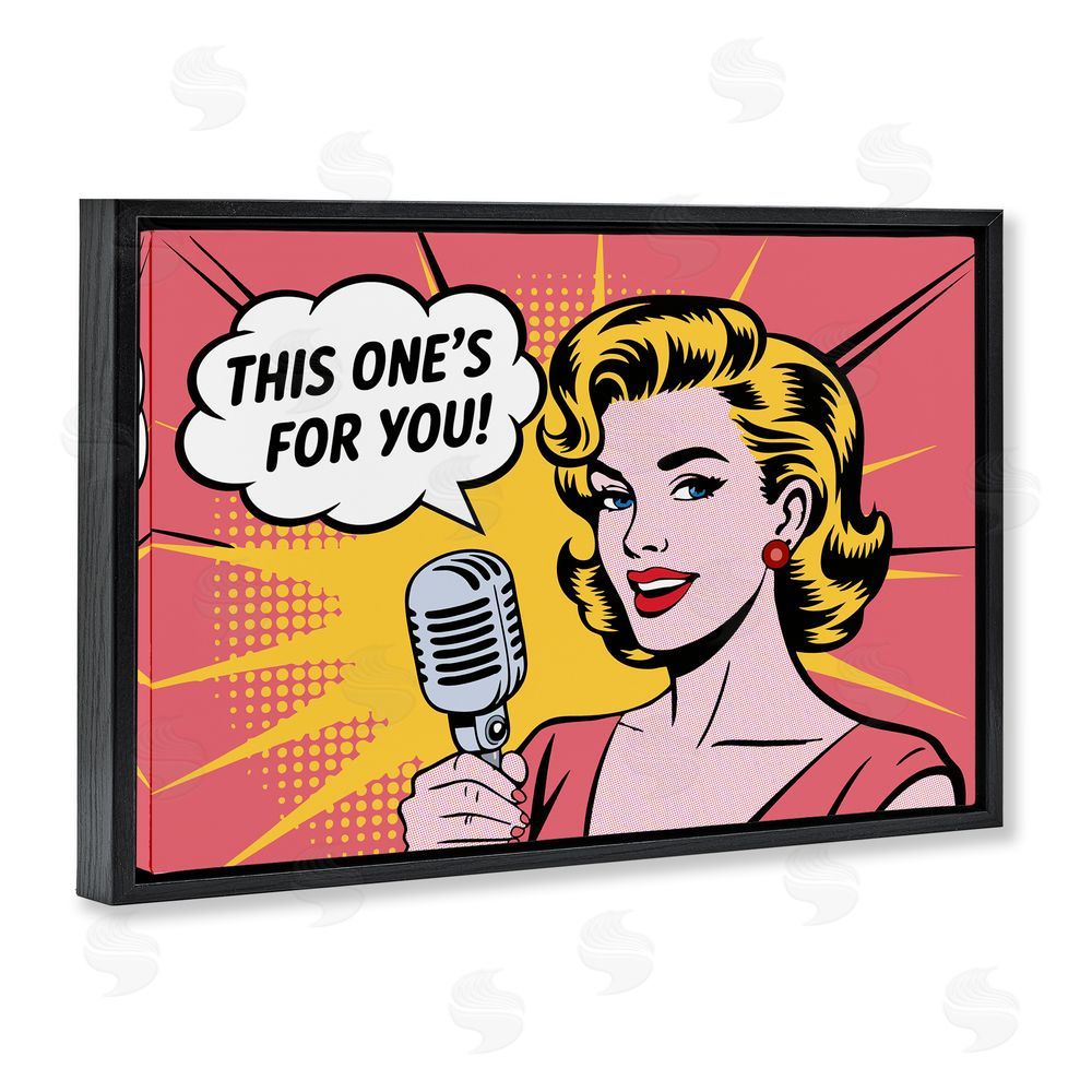 Andreas Magnusson This One's For You Black Floating Frame Canvas Wall Art Print