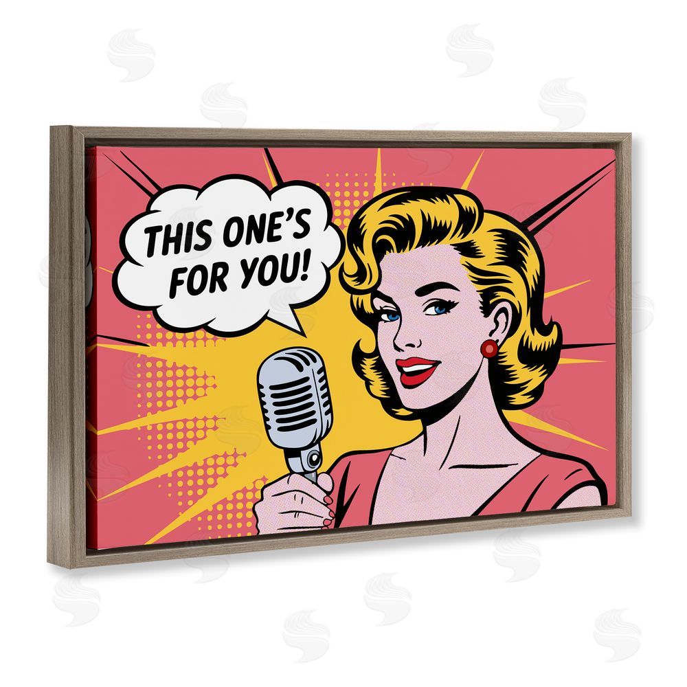 Andreas Magnusson This One's For You Brown Floating Frame Canvas Wall Art Print