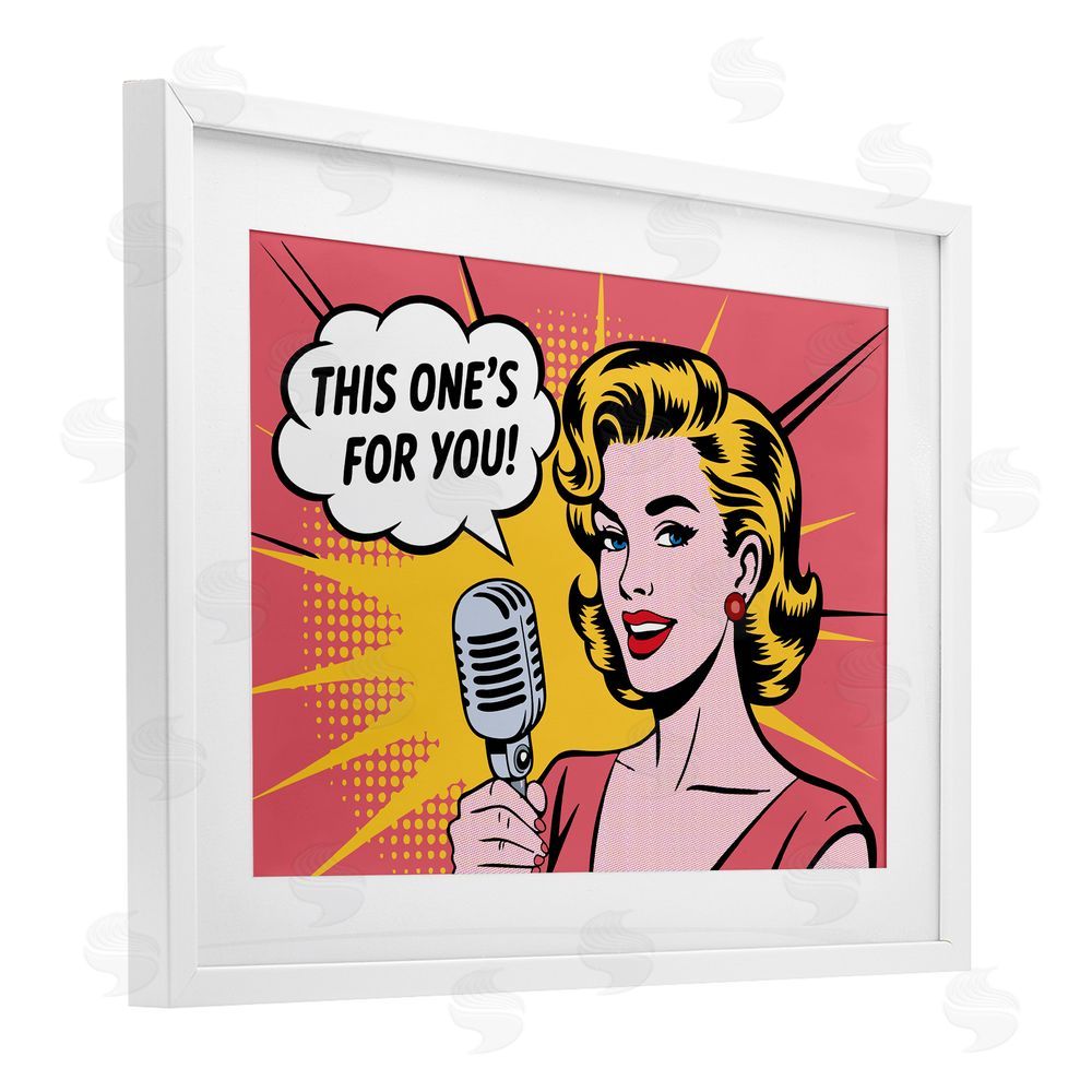 Andreas Magnusson This One's For You White Framed Print Under Glass Wall Art