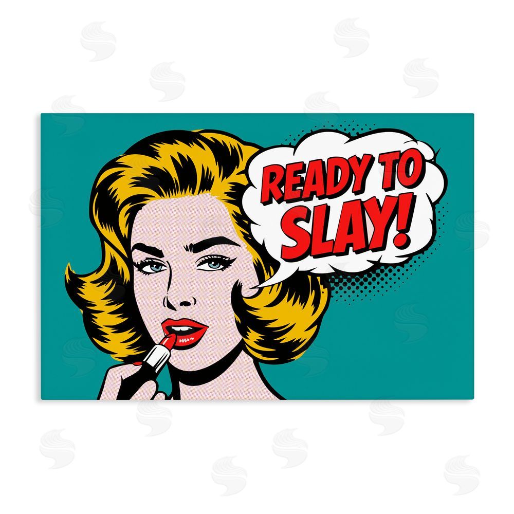 Andreas Magnusson Ready To Slay Pop Lipstick Stretched Canvas Wall Art Print