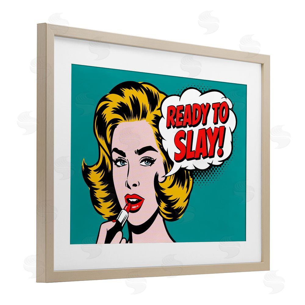 Andreas Magnusson Ready To Slay Pop Lipstick Brown Framed Print Under Glass Wall Art