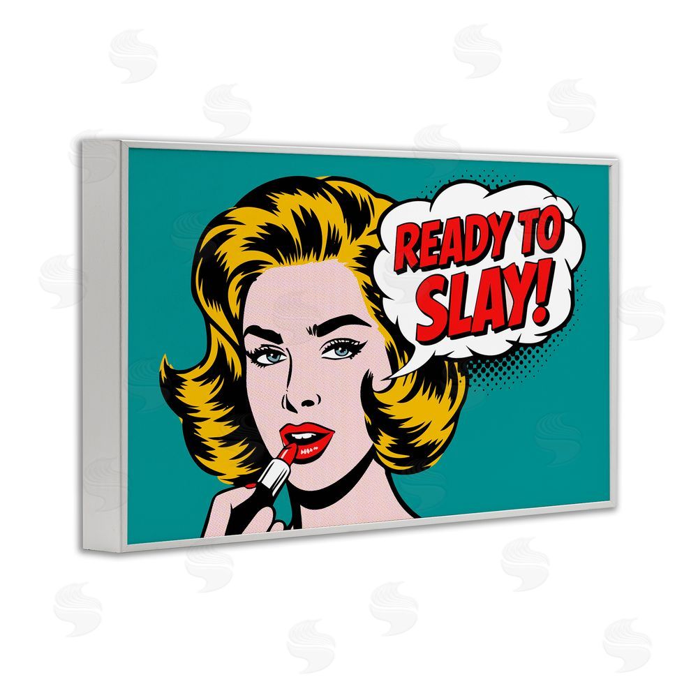Andreas Magnusson Ready To Slay Pop Lipstick White Framed Giclee Wall Art Print