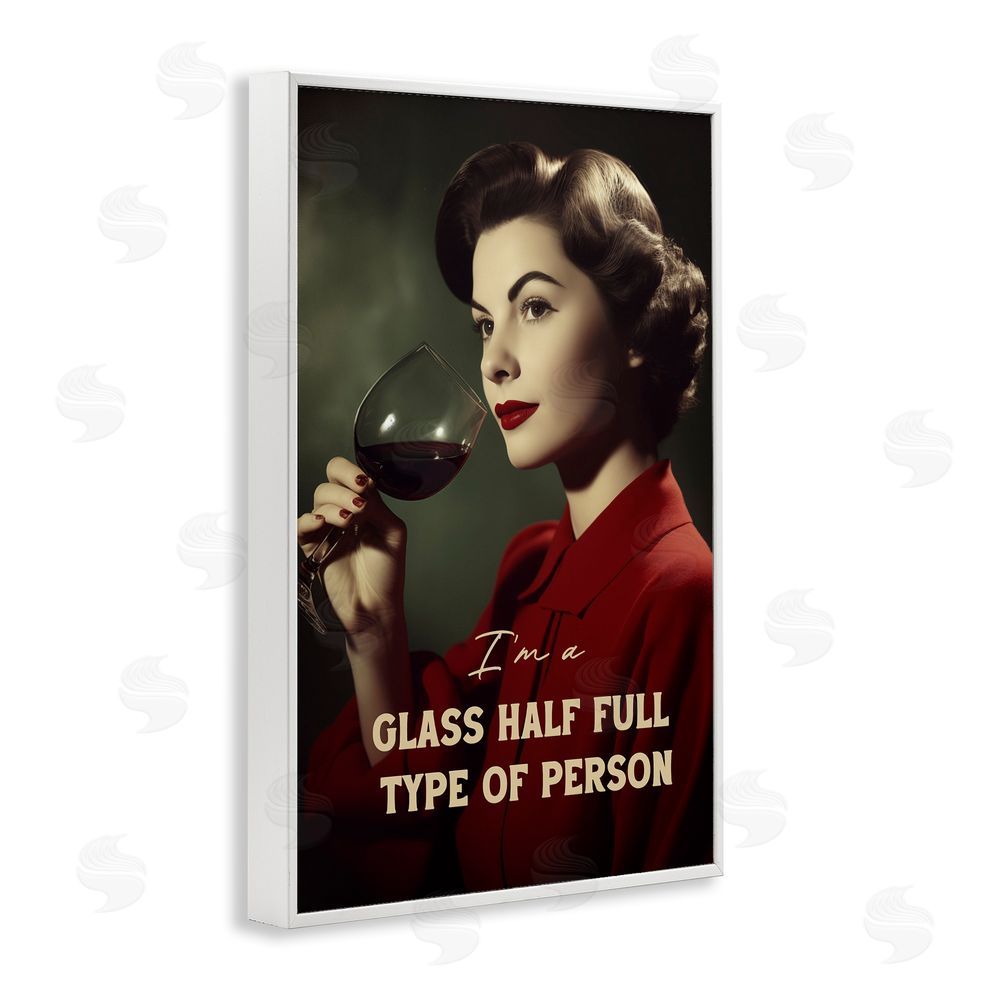 Andreas Magnusson Glass Half Full Person White Framed Giclee Wall Art Print