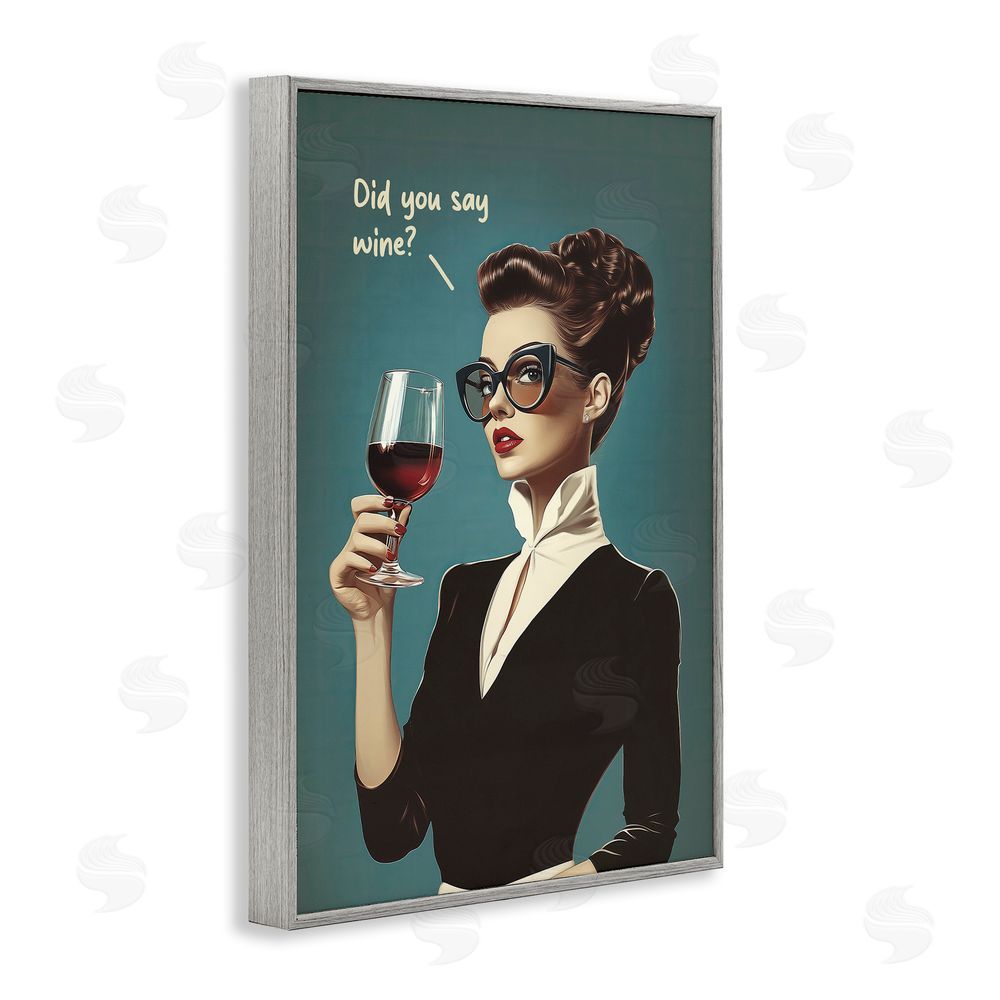Andreas Magnusson Did You Say Wine Gray Framed Giclee Wall Art Print