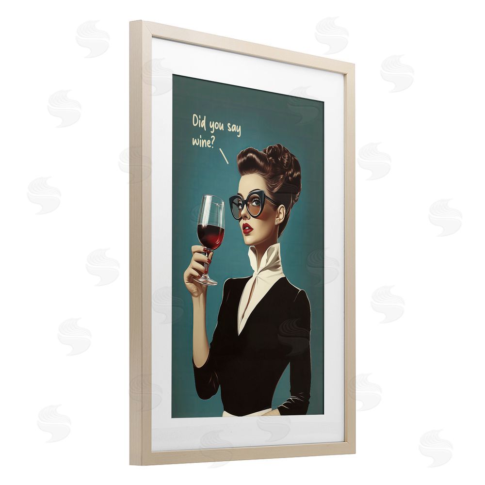 Andreas Magnusson Did You Say Wine Brown Framed Print Under Glass Wall Art