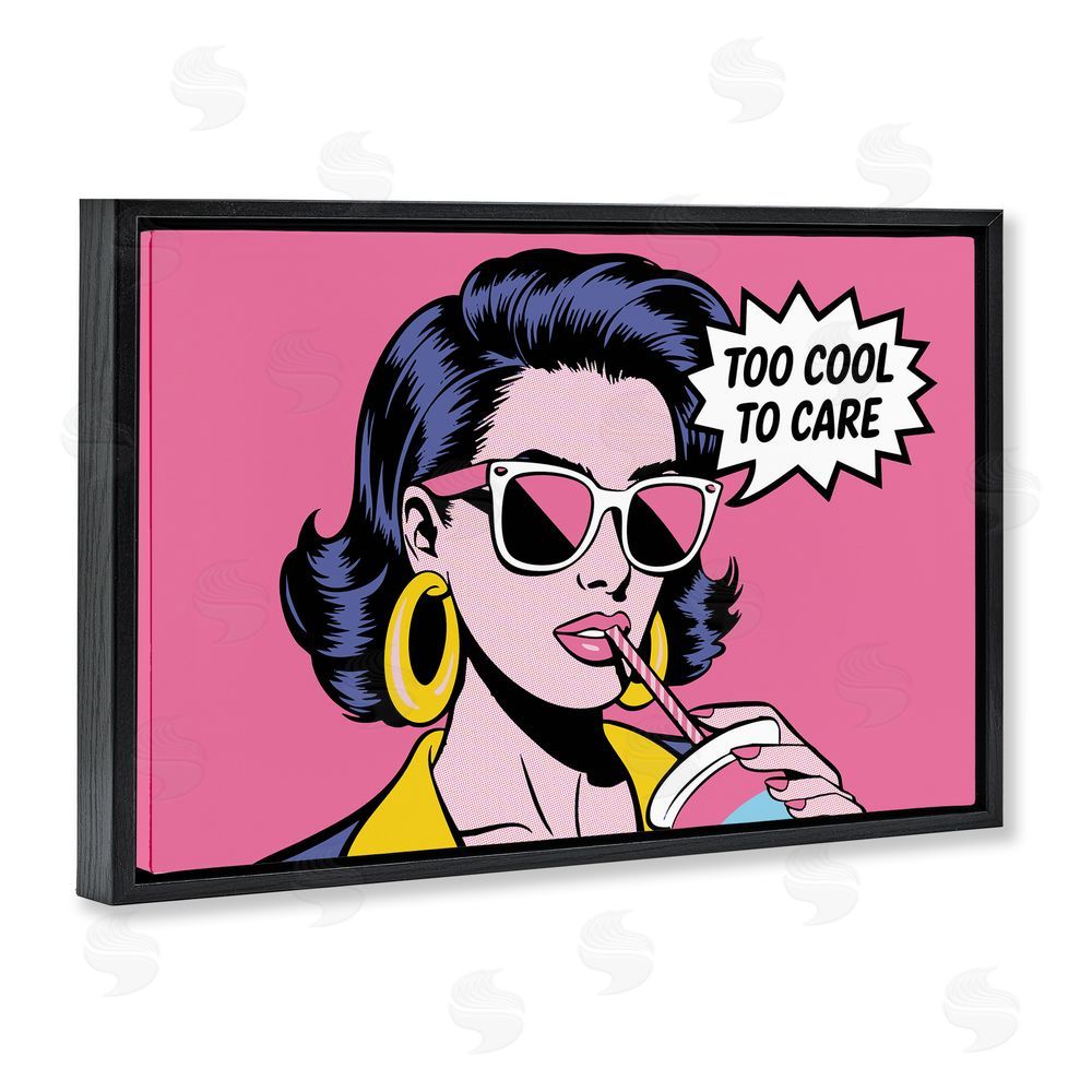 Andreas Magnusson Too Cool To Care Iconic Black Floating Frame Canvas Wall Art Print
