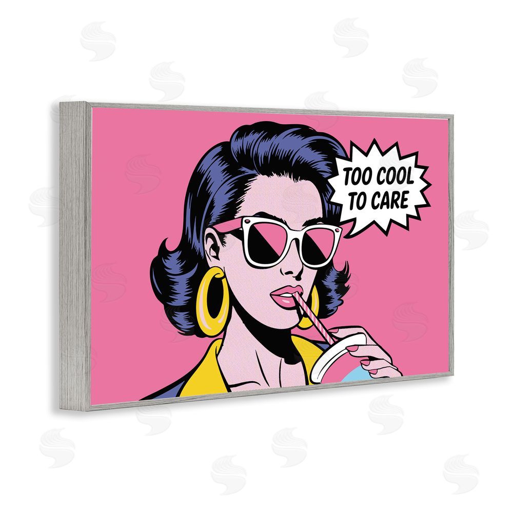 Andreas Magnusson Too Cool To Care Iconic Gray Framed Giclee Wall Art Print