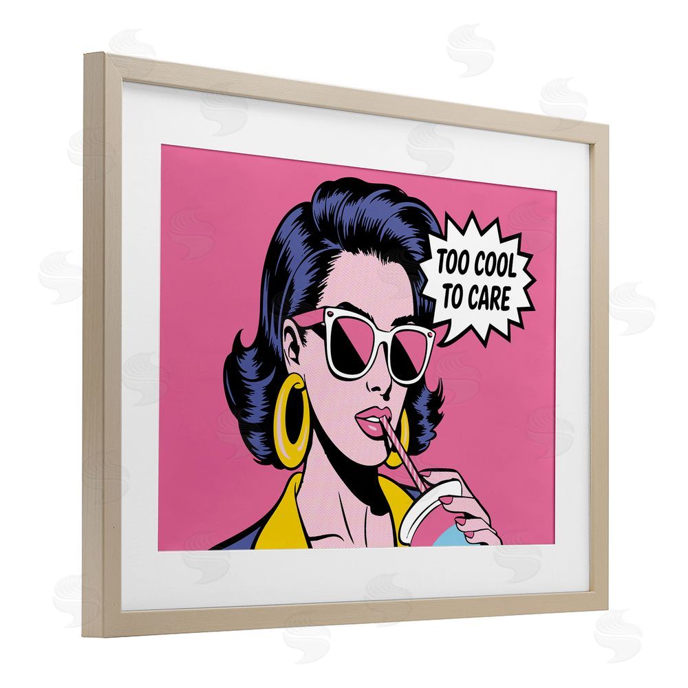 Andreas Magnusson Too Cool To Care Iconic Brown Framed Print Under Glass Wall Art