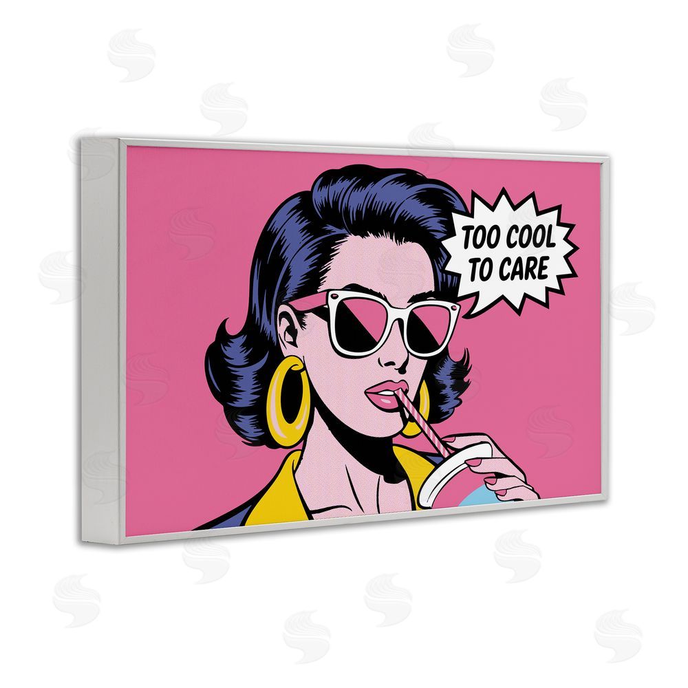 Andreas Magnusson Too Cool To Care Iconic White Framed Giclee Wall Art Print