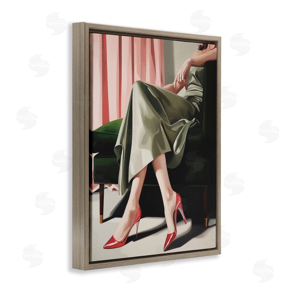 Andreas Magnusson Waiting For The Guests Brown Floating Frame Canvas Wall Art Print