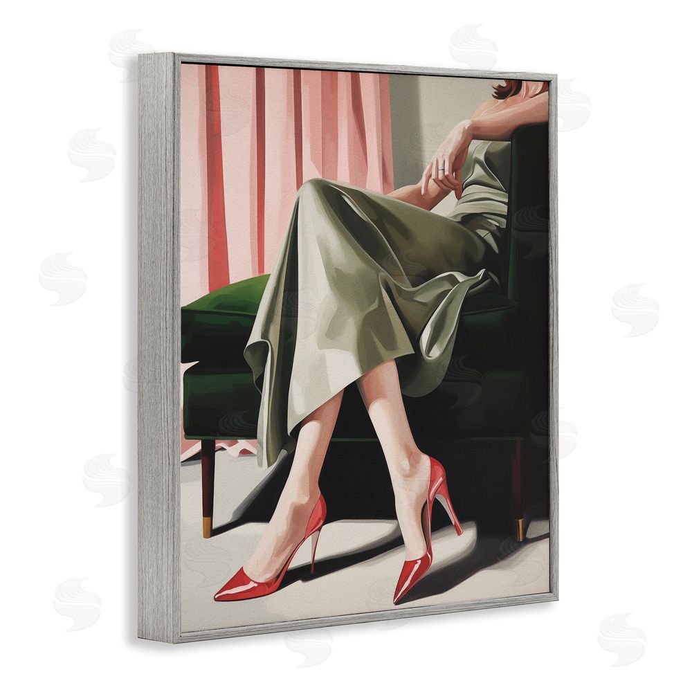 Andreas Magnusson Waiting For The Guests Gray Framed Giclee Wall Art Print