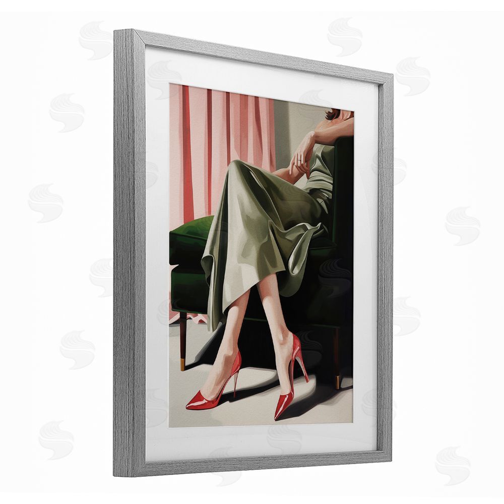 Andreas Magnusson Waiting For The Guests Gray Framed Print Under Glass Wall Art