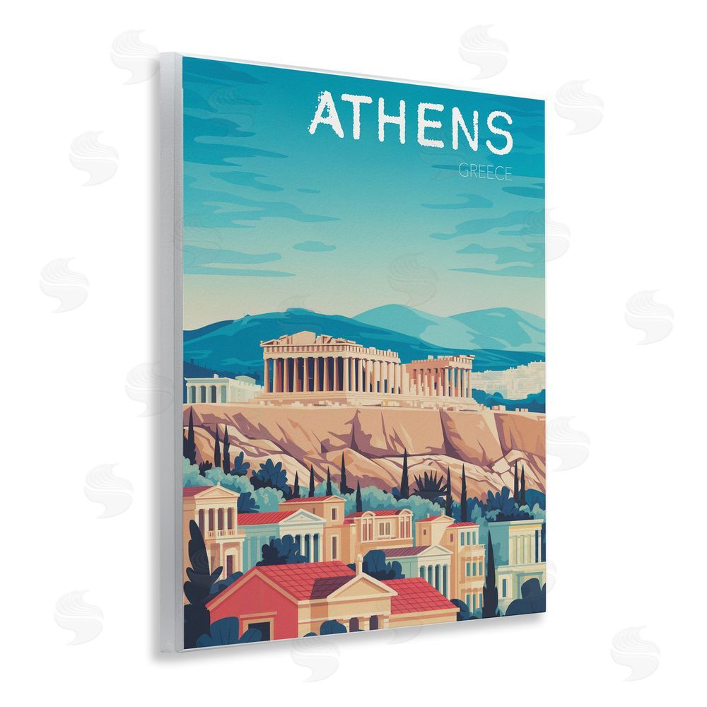 Andreas Magnusson Athens Topography Cityscape Wooden Wall Plaque Art Print