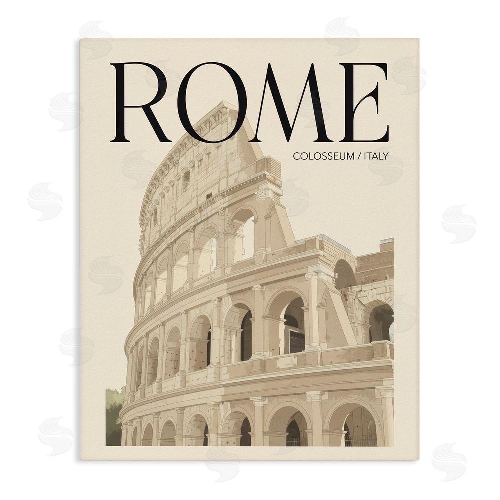 Andreas Magnusson Vintage Rome Colosseum Stretched Canvas Wall Art Print
