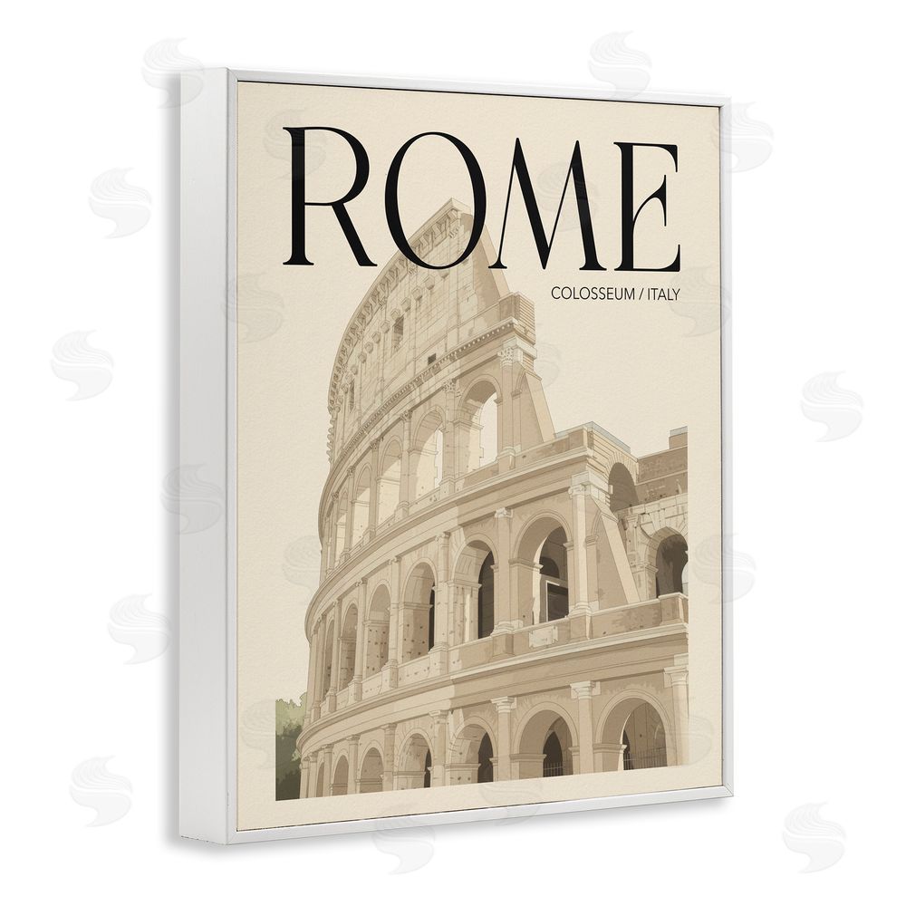 Andreas Magnusson Vintage Rome Colosseum White Framed Giclee Wall Art Print