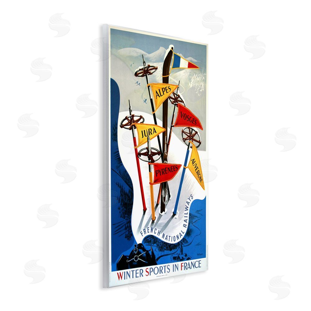 Vintage Posters Winter Sports In France Wall Plaque Art Print