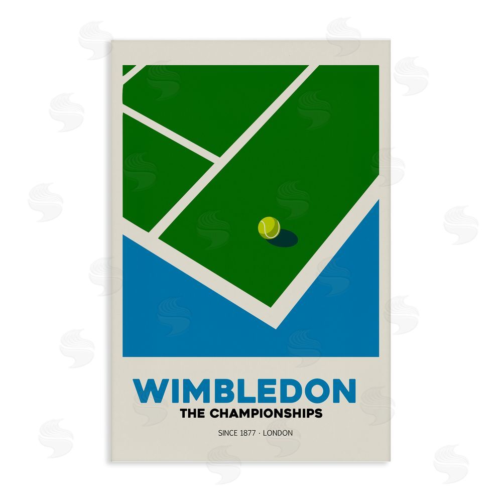 Andreas Magnusson Wimbledon Tennis Court Stretched Canvas Wall Art Print