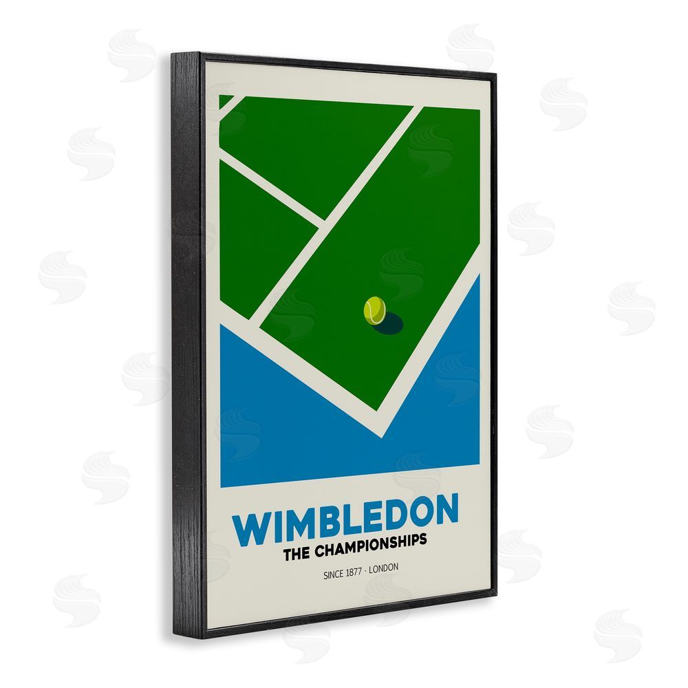 Andreas Magnusson Wimbledon Tennis Court Black Framed Giclee Wall Art Print