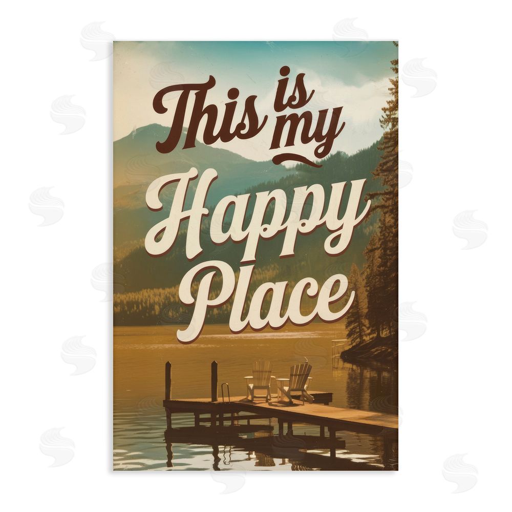 Andreas Magnusson Vintage My Happy Place Stretched Canvas Wall Art Print