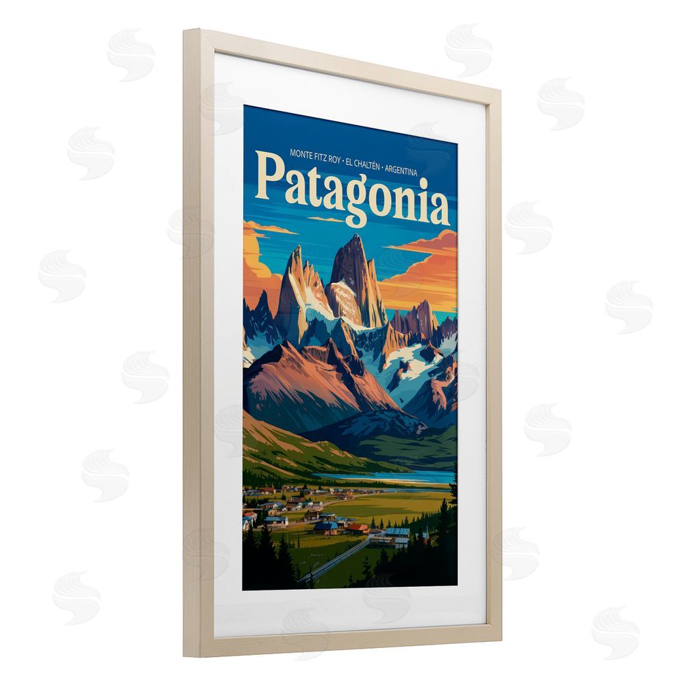 Andreas Magnusson Patagonia Valley Landscape Brown Framed Print Under Glass Wall Art