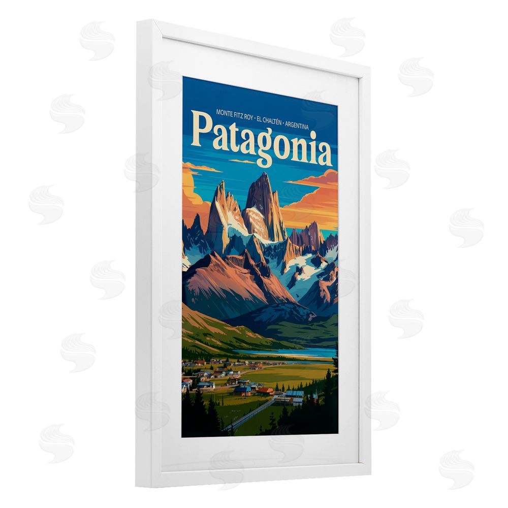 Andreas Magnusson Patagonia Valley Landscape White Framed Print Under Glass Wall Art