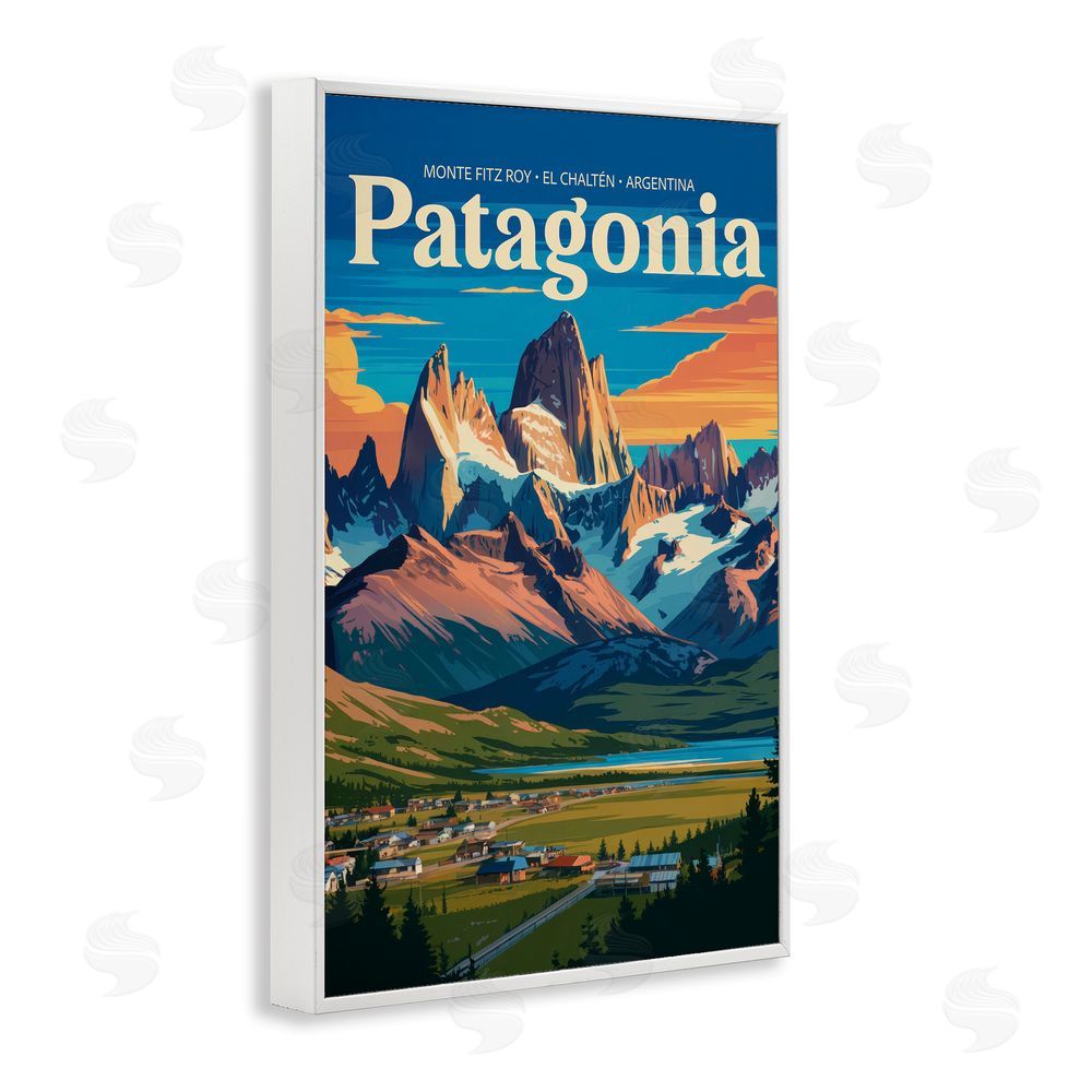 Andreas Magnusson Patagonia Valley Landscape White Framed Giclee Wall Art Print