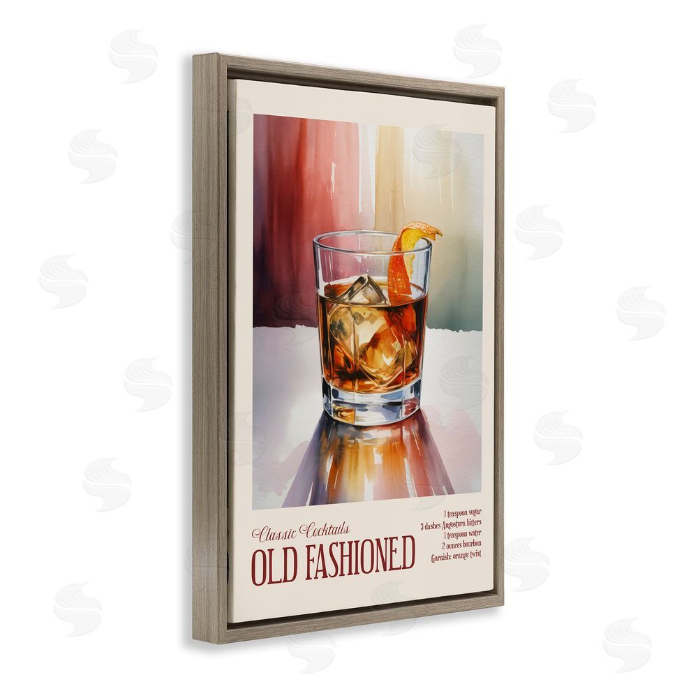 Andreas Magnusson Old Fashioned on Surface Brown Floating Frame Canvas Wall Art Print