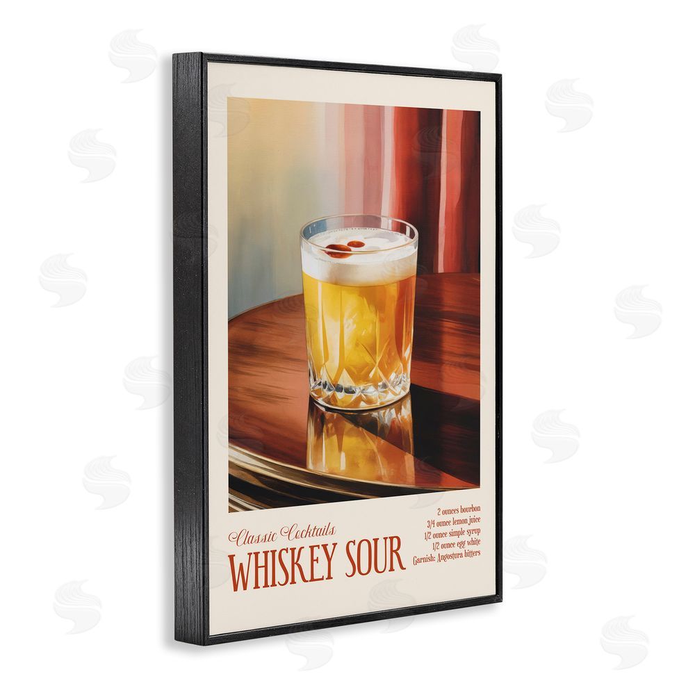 Andreas Magnusson Whiskey Sour on Table Black Framed Giclee Wall Art Print