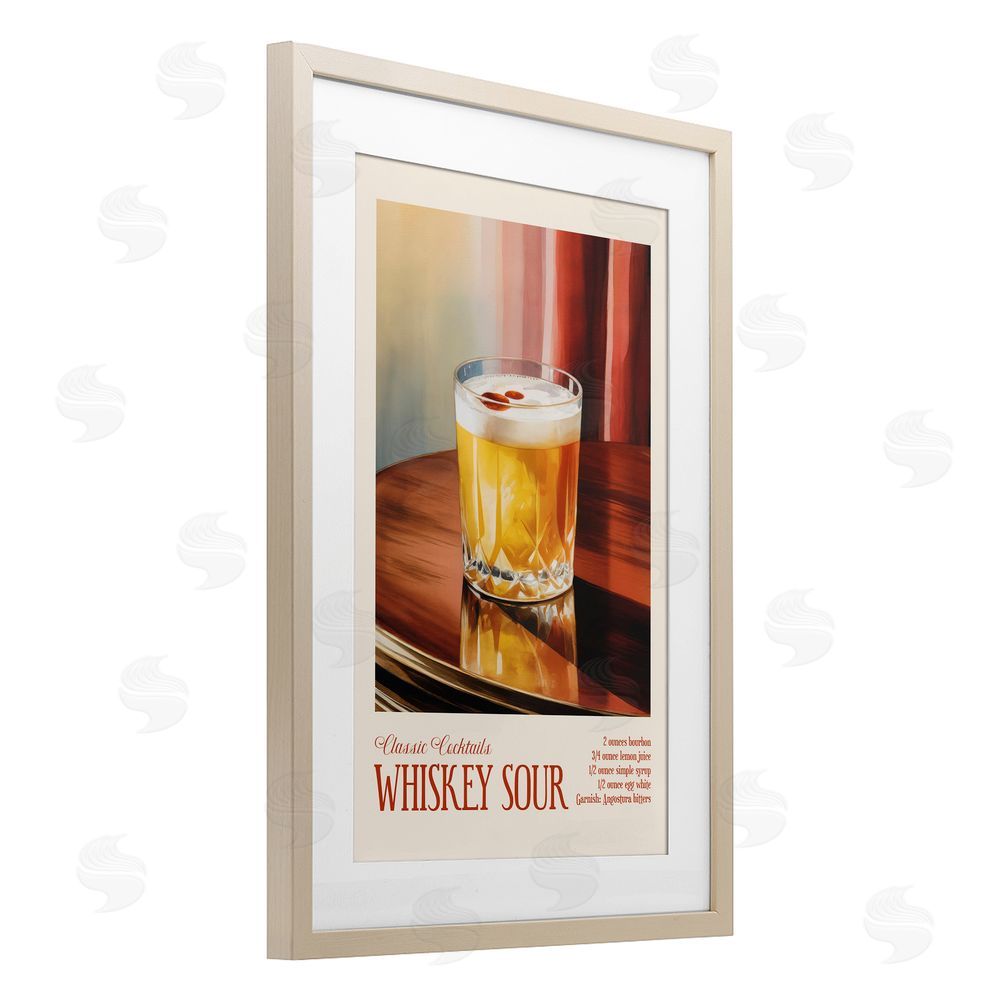Andreas Magnusson Whiskey Sour on Table Brown Framed Print Under Glass Wall Art