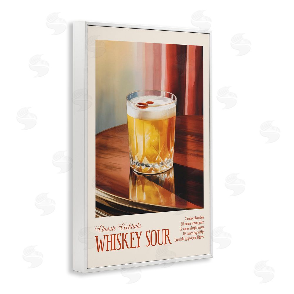 Andreas Magnusson Whiskey Sour on Table White Framed Giclee Wall Art Print