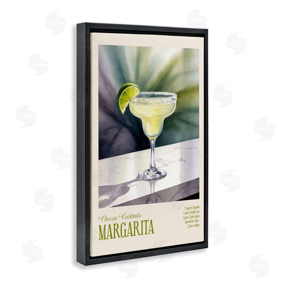 Andreas Magnusson Margarita on Marble Black Floating Frame Canvas Wall Art