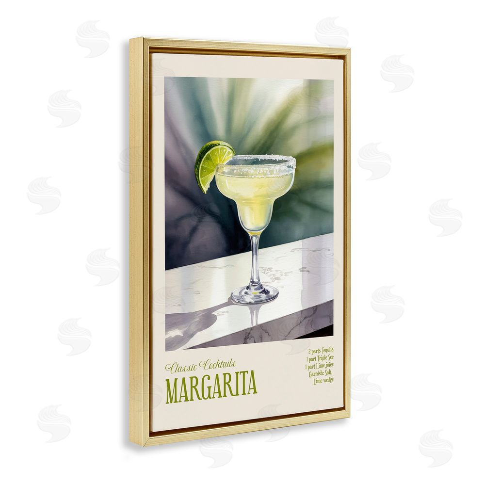 Andreas Magnusson Margarita on Marble Gold Floating Frame Canvas Wall Art