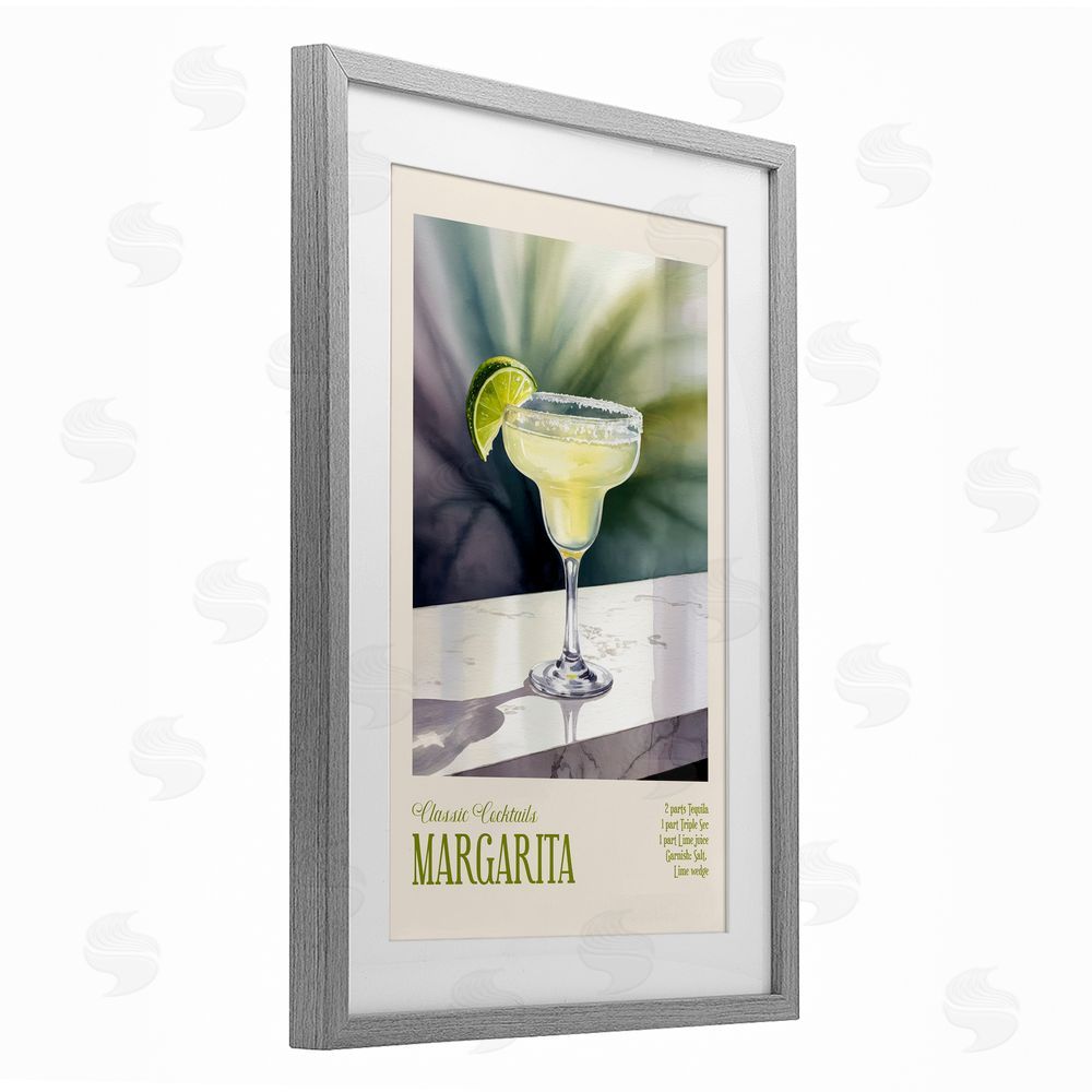 Andreas Magnusson Margarita on Marble Gray Framed Print Under Glass with Mat Wall Art