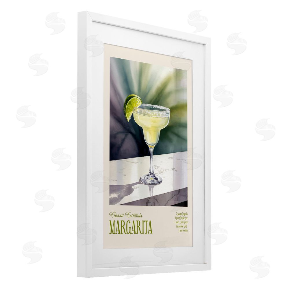 Andreas Magnusson Margarita on Marble White Framed Print Under Glass with Mat Wall Art