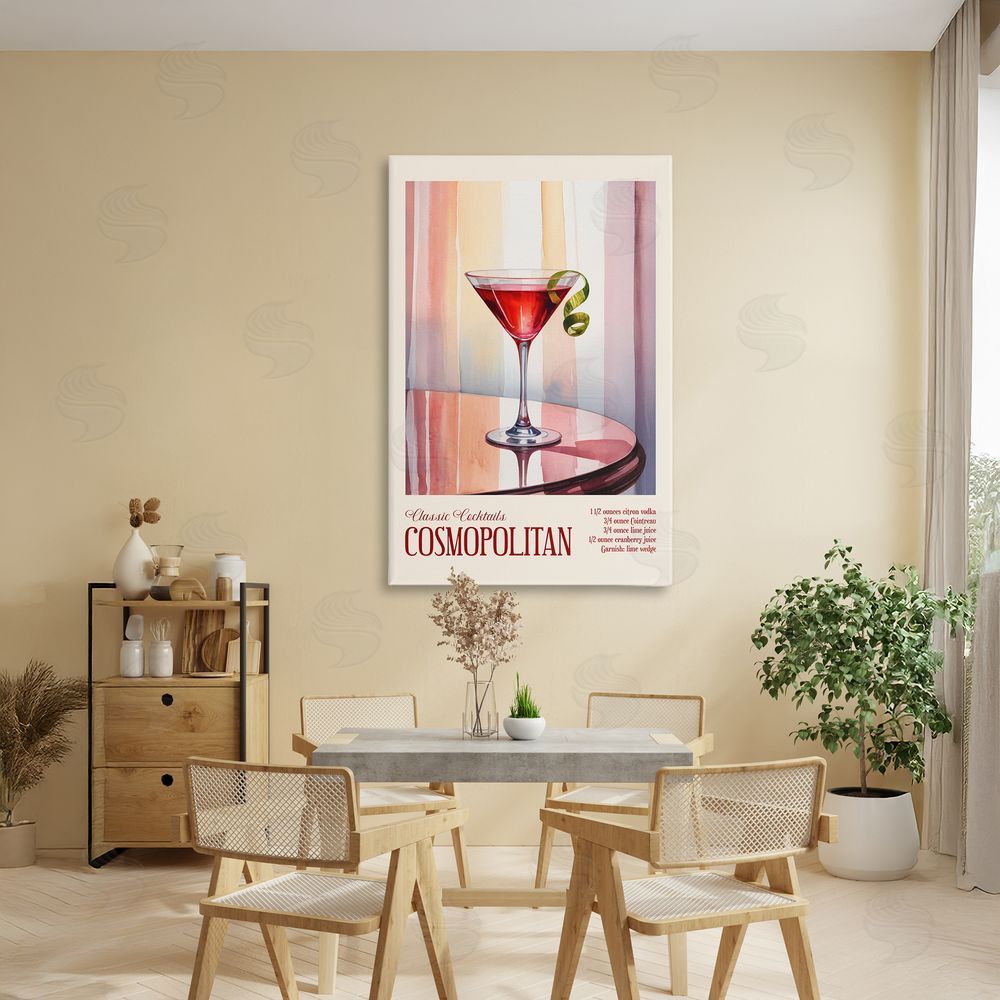 Andreas Magnusson Cosmopolitan on Reflective Table Stretched Canvas Wall Art in Room