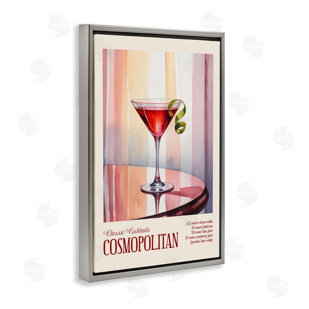 Andreas Magnusson Cosmopolitan on Reflective Table Gray Floating Frame Canvas Wall Art Print