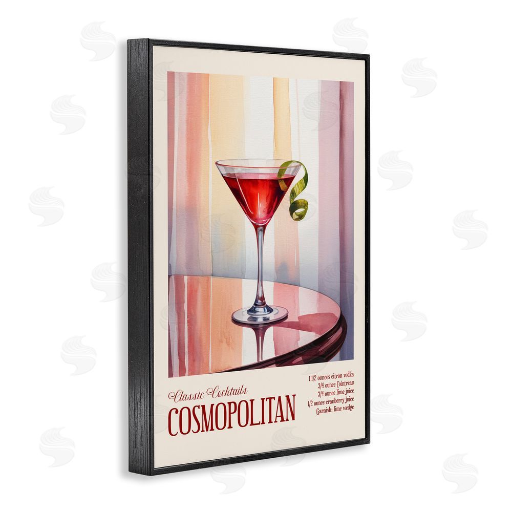 Andreas Magnusson Cosmopolitan on Reflective Table Black Framed Giclee Wall Art Print
