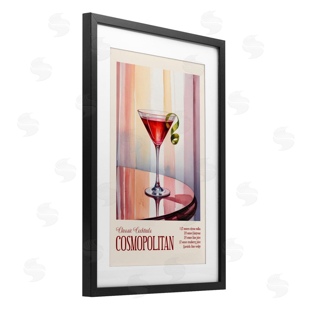 Andreas Magnusson Cosmopolitan on Reflective Table Black Framed Print Under Glass Wall Art