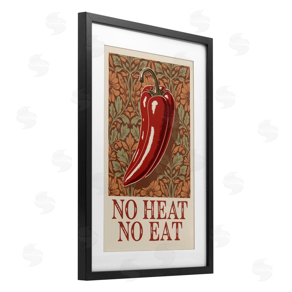 Andreas Magnusson No Heat or Eat Pepper Black Framed Print Under Glass Wall Art