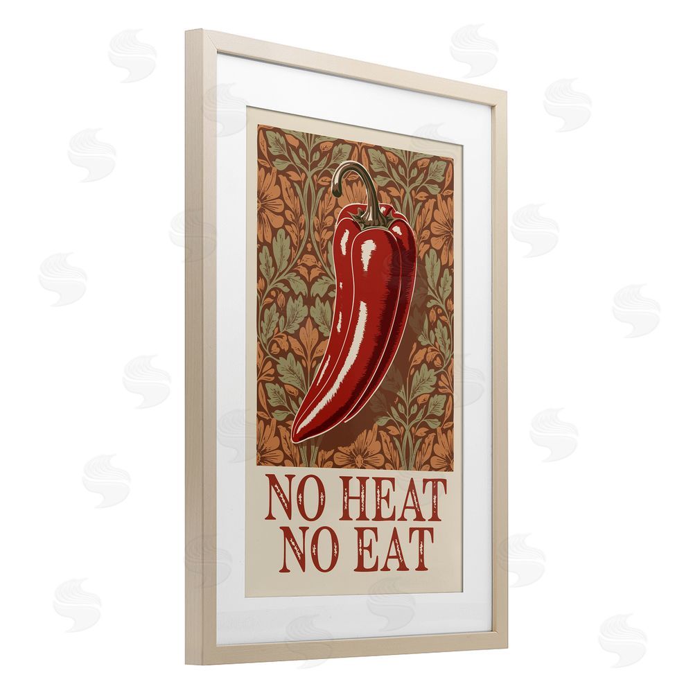 Andreas Magnusson No Heat or Eat Pepper Brown Framed Print Under Glass Wall Art
