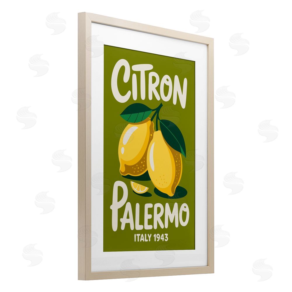 Andreas Magnusson Citron Palermo Lemons Brown Framed Print Under Glass Wall Art