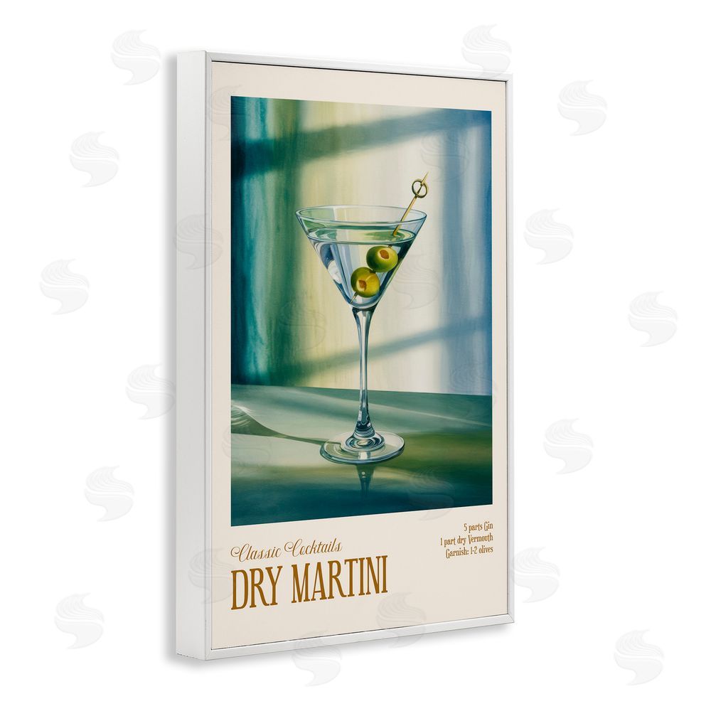 Andreas Magnusson Dry Martini on Surface White Framed Giclee Wall Art Print