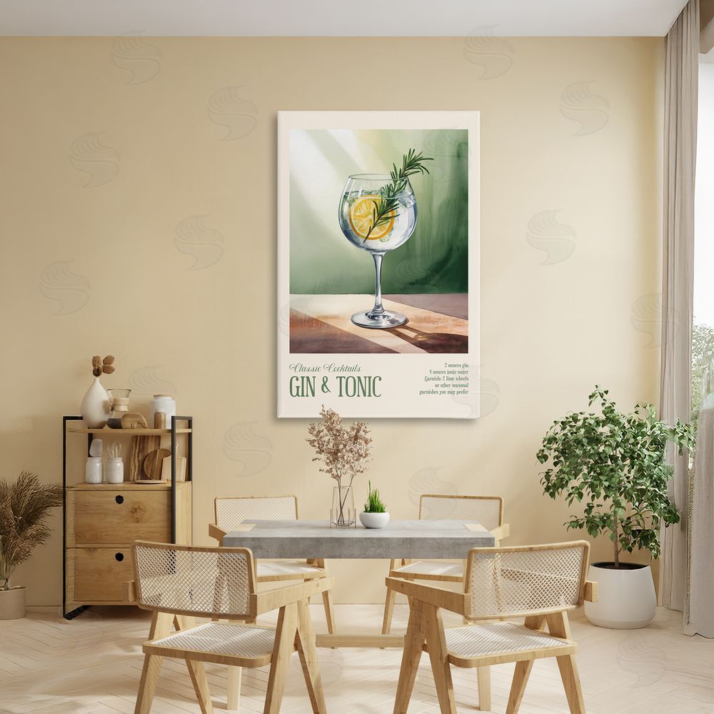 Andreas Magnusson Gin & Tonic Sun Rays Stretched Canvas Wall Art in Room
