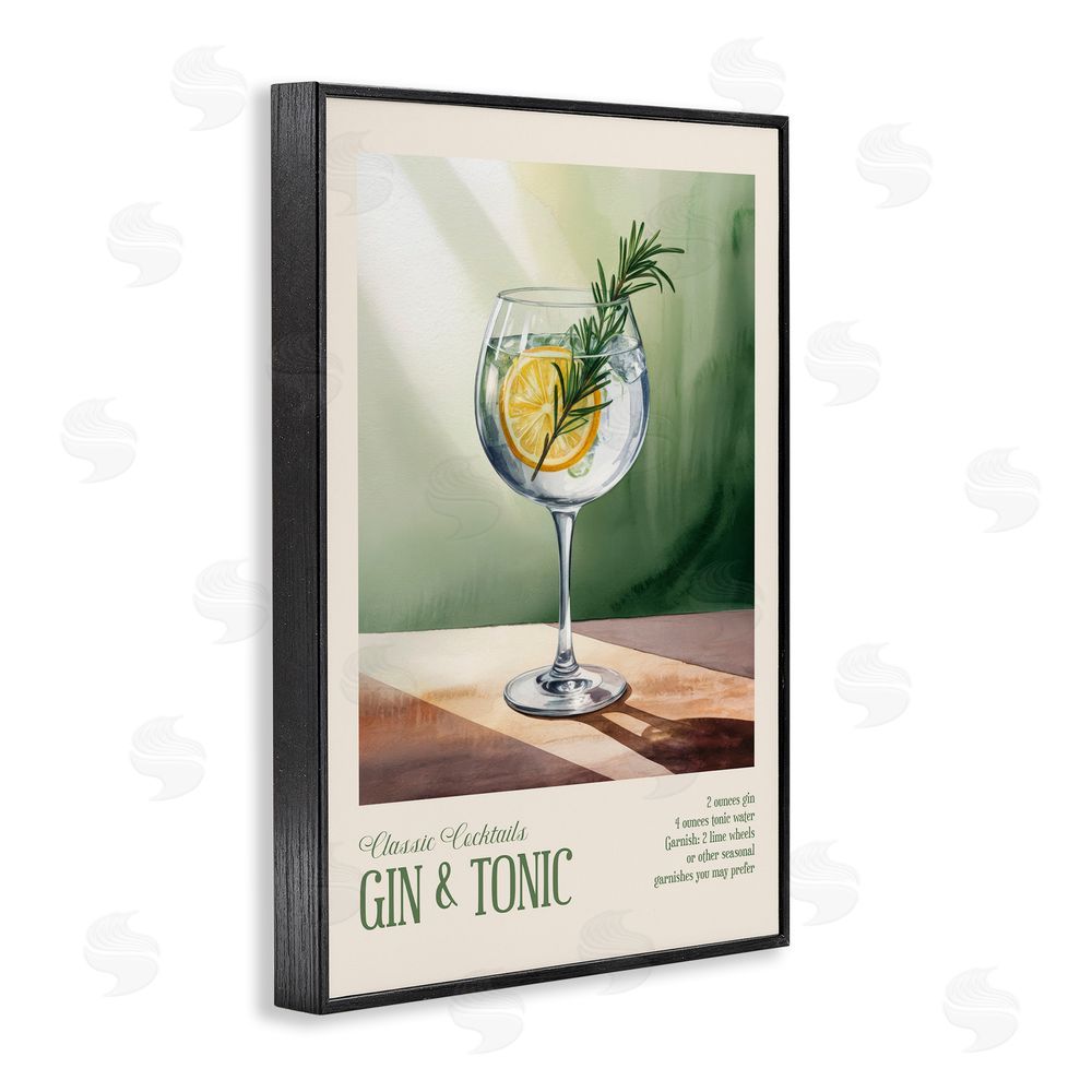 Andreas Magnusson Gin & Tonic Sun Rays Blacked Framed Giclee Wall Art Print
