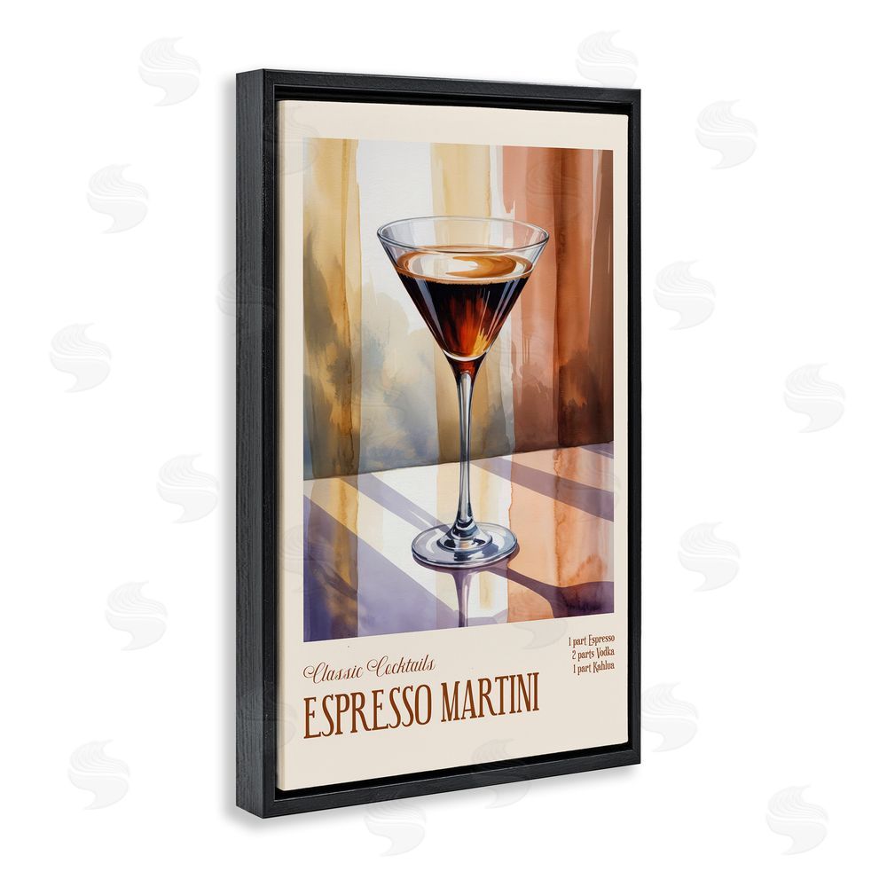 Andreas Magnusson Espresso Martini Sun Reflection Black Floating Frame Canvas Wall Art