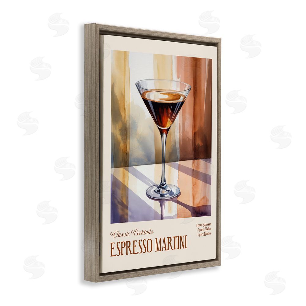 Andreas Magnusson Espresso Martini Sun Reflection Brown Floating Frame Canvas Wall Art