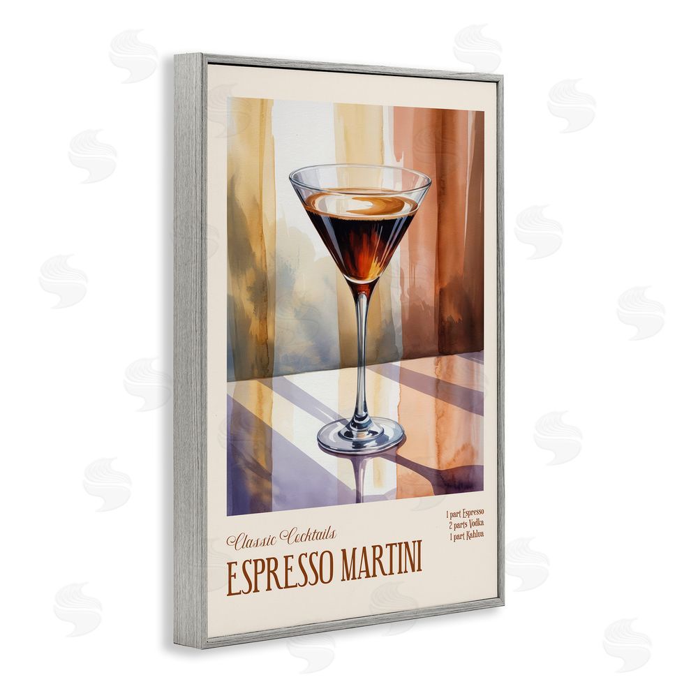 Andreas Magnusson Espresso Martini Sun Reflection Gray Framed Giclee Wall Art Print