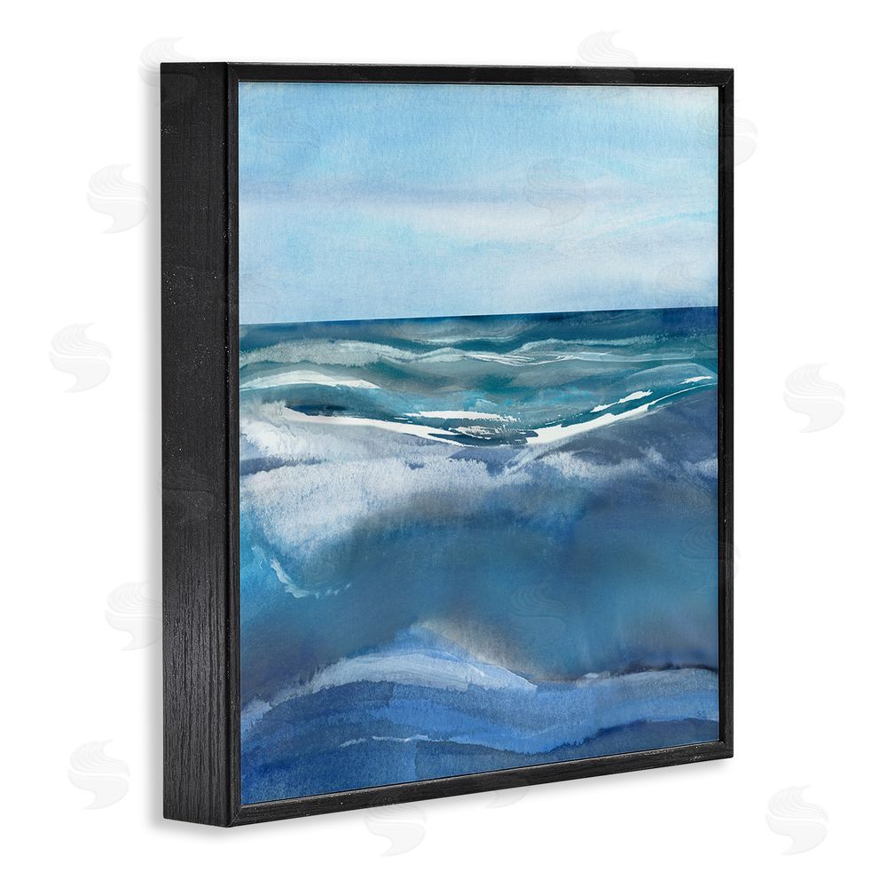 Susan Jill Calm Seas under Soft Sky Black Framed Giclee Wall Art Print