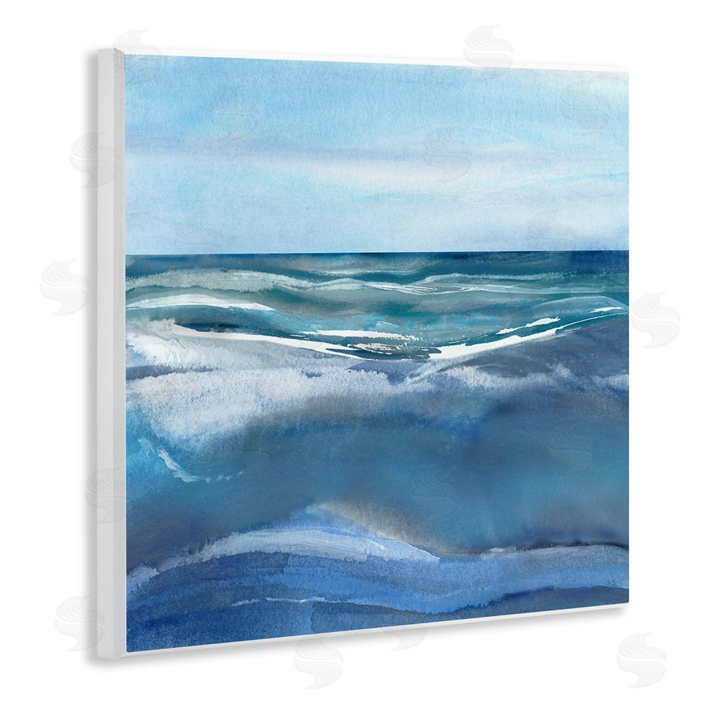 Susan Jill Calm Seas under Soft Sky Wooden Wall Plaque Art Print